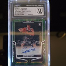 Panini 2024-25 Donruss Cam Christie RC Auto Green Laser /75 #SS-82