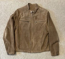 M. Julian Giacca da Cafe Racer Marrone Scamosciato Uomo Medium