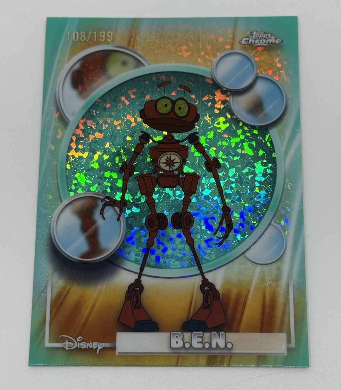 2026 Topps Chrome Disney B.E.N. #64 Green Mini-Diamond Refractor /99