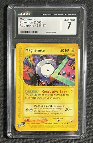 2003 POKEMON AQUAPOLIS #91 MAGNEMITE CGC 7