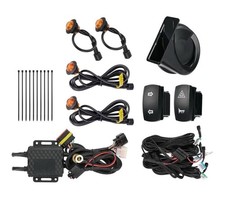 Kemimoto Utv Turn Signal Kit With Horn Pre-wired Plug And Play Black Kemimoto Utv Turn Signal Kit With Horn Pre-wired Plug And Play Black