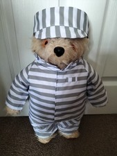 UNIQUE JAIL OUTFIT TO FIT AN 18" GABRIELLE PADDINGTON BEAR  (pre-sock wash :0)