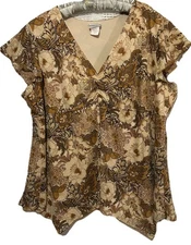 Vintage Fashion Bug Top 2X/3X Whimsigoth Dark Fairy Stretch Knit Babydoll Y2K