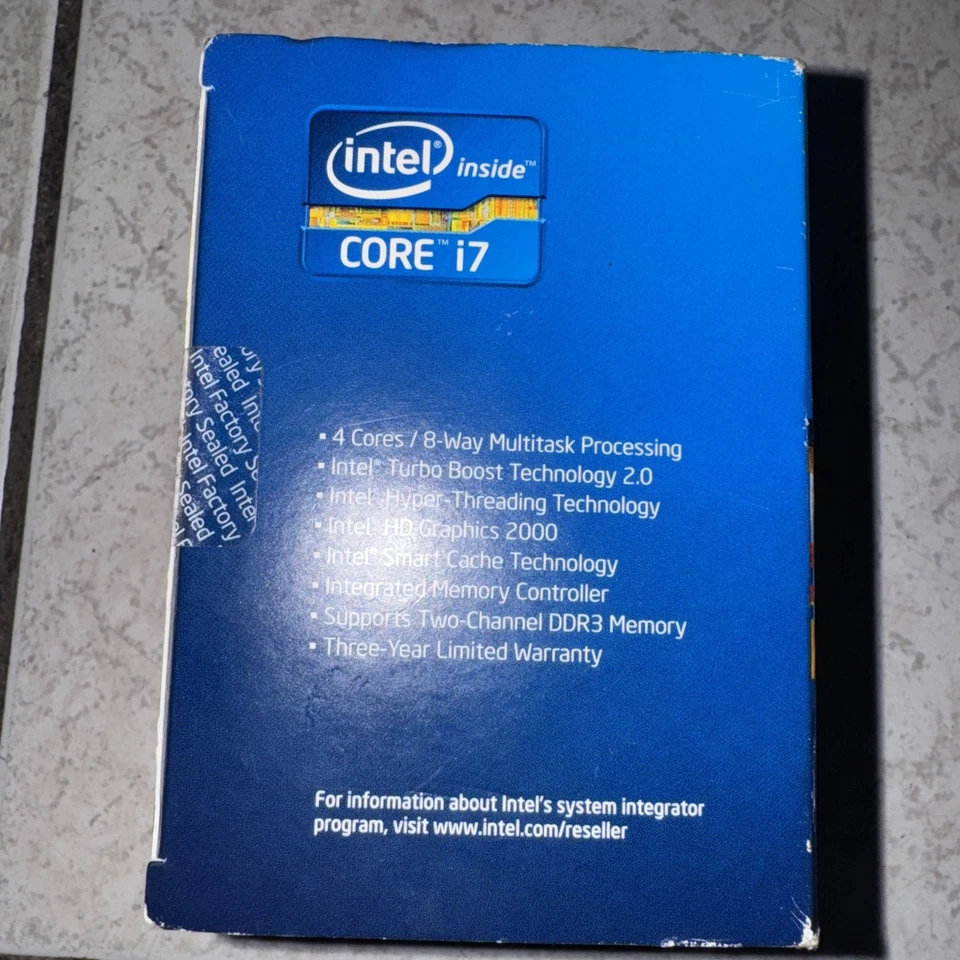 New Factory Sealed Intel Core i7-2600 Intel - i7 Processor LGA1155 - Image 4 of 4