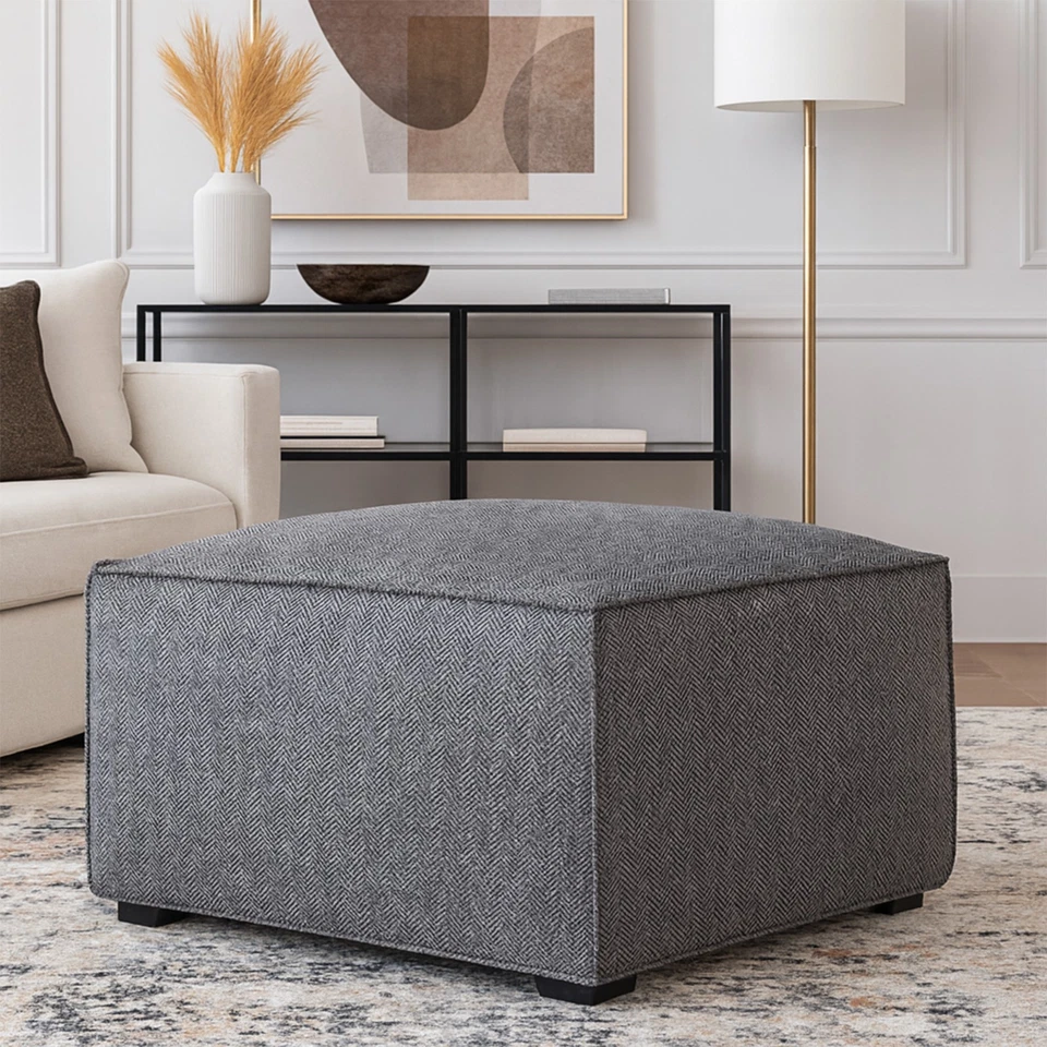 Tela de tweed espiga gris negro 70 % lana 145 cm de ancho para fundas de cama y edredones Foto 4 de 4