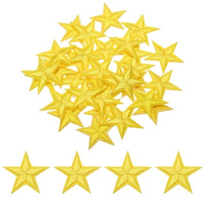 33pcs Yellow Star Iron-On Patches