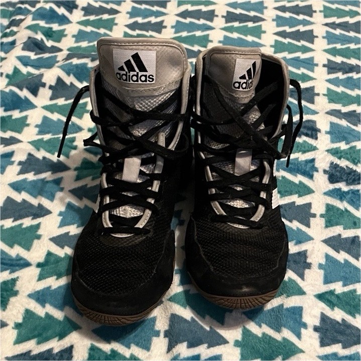 adidas Black Wrestling Shoes Lightweight Athletic Footwear for Wrestling