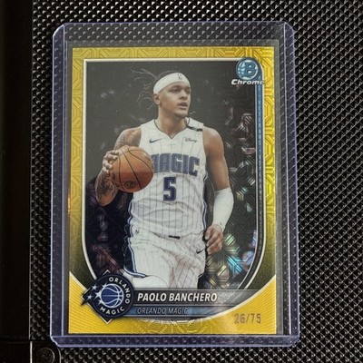 2025-26 Topps Bowman Chrome - Paolo Banchero BCV-94 Yellow Mojo /75 Magic