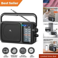 Versatile Wireless AM/FM Radio with Large Dial, Perfect for Seniors Outdoors