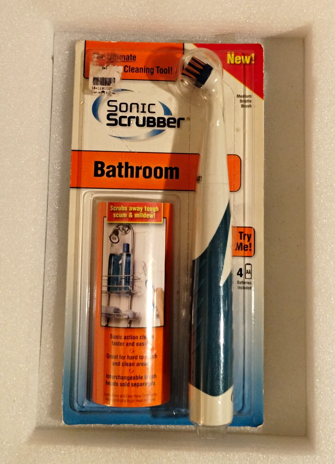 Sonic Scrubber Powered Bathroom Scrubber - Bath & Toilet Cleaner