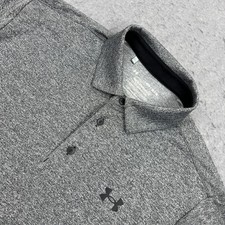 Under Armour Playoff Polo Men's Medium Gray Loose Classic Performance Golf Shirt