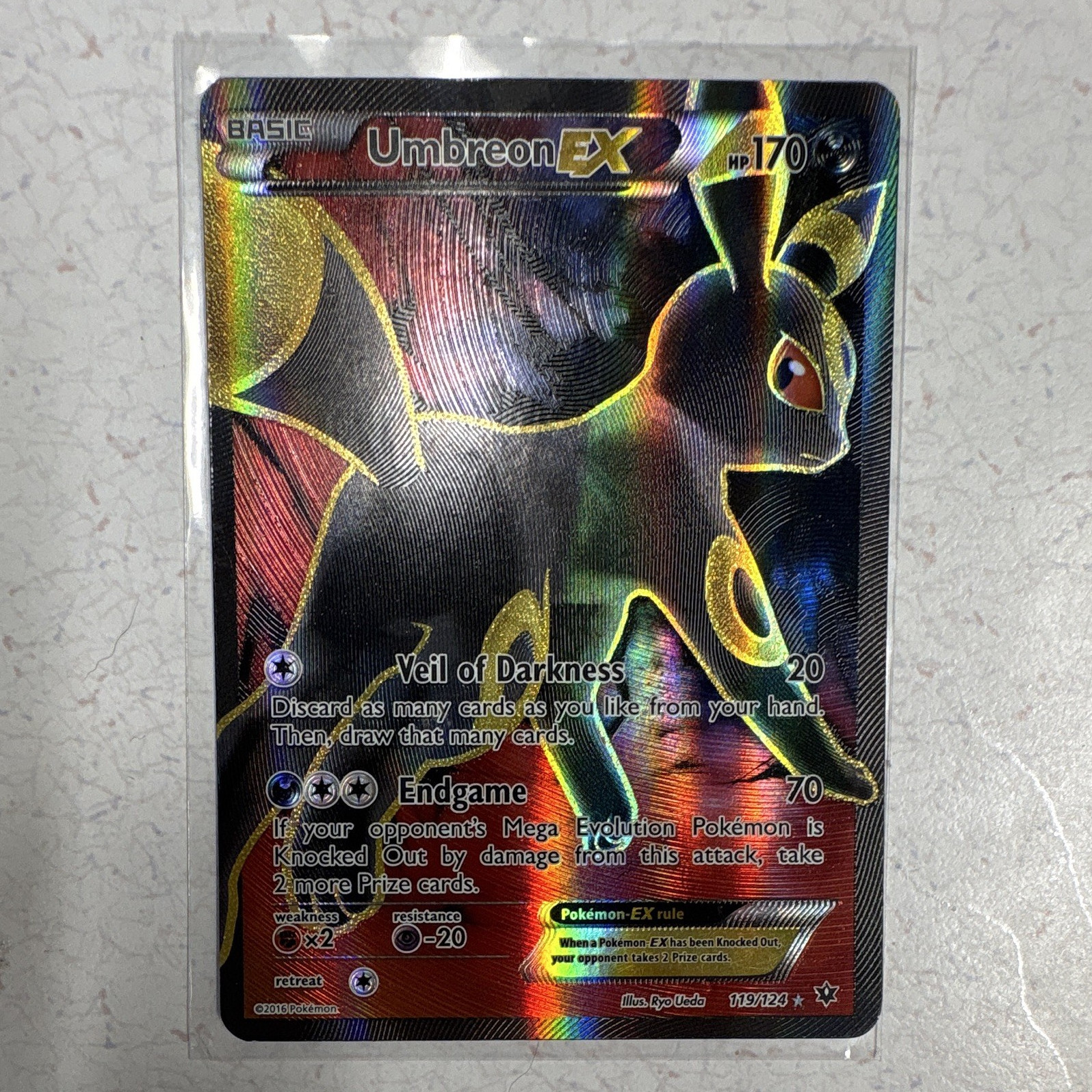 Pokemon TCG Umbreon EX Full Art Holo Ultra Rare 119/124 Fates Collide