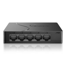 5 Port Easy Smart Managed Ethernet Switch Gigabit Switch, Network Hub, Black