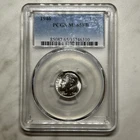 1946-S ROOSEVELT DIME PCGS MS-65FB 90% Silver