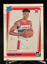2021-22 Panini Donruss Rated Rookie Press Proof Purple #237 Isaiah Todd /199