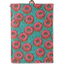 Minimalist Pink Donut Food Flannel Throw Blanket Living Room Home 50x60 Inch
