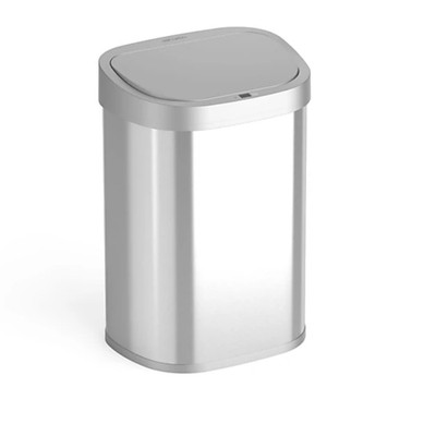 New Ninestars 21 Gallon D-Shape Stainless Steel Sensor Trash Can