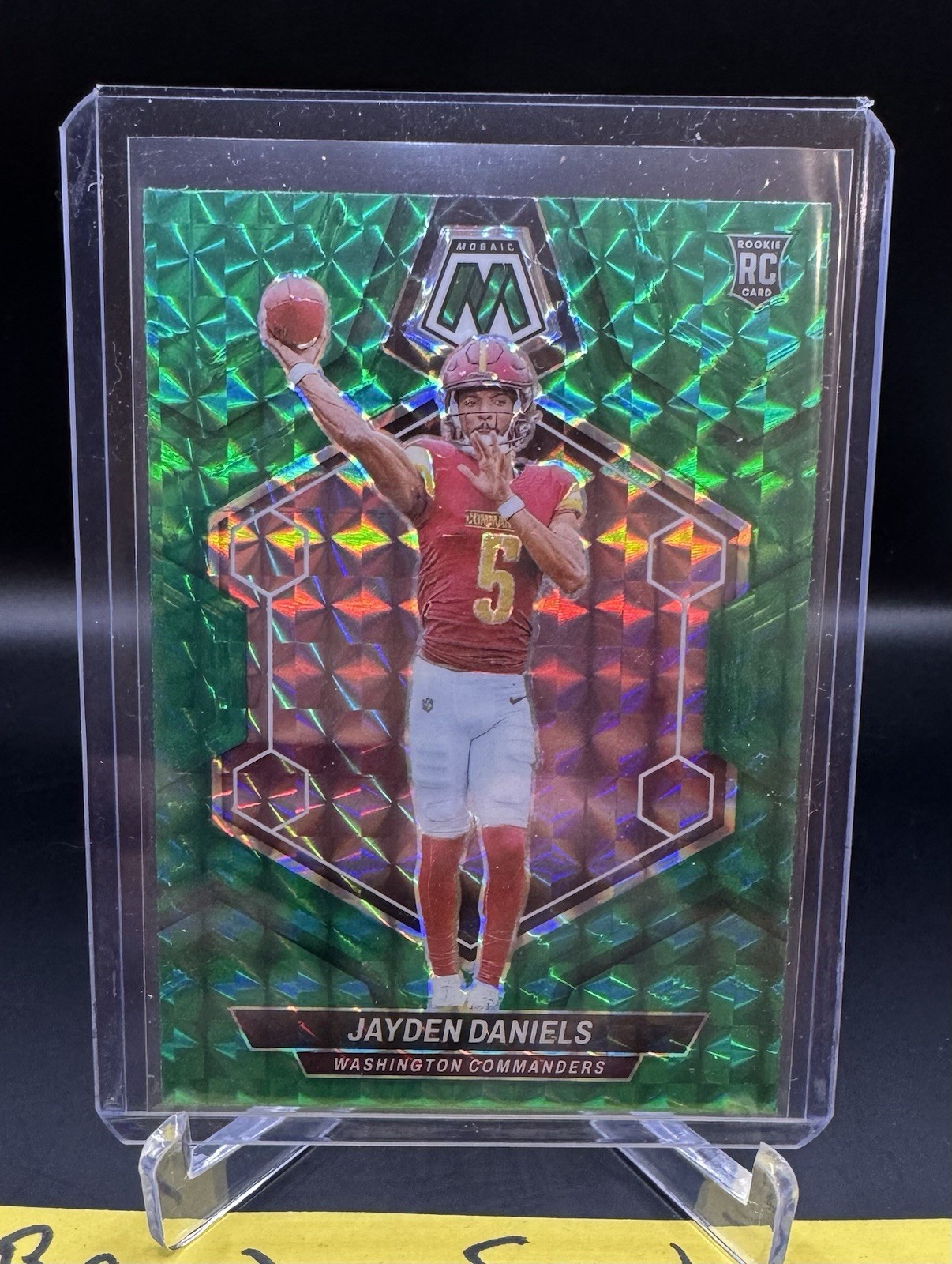 2024 Panini Mosaic - Rookies Jayden Daniels #302 Green Mosaic Prizm (RC)