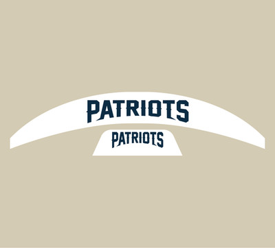 Patriots Riddell Mid-Size Speedflex Football Helmet Bumper Decal Set