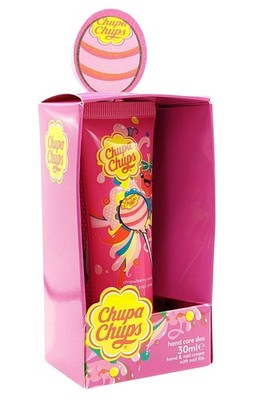 Chupa Chups Hand Care Duo Nagelcreme 30ml Erdbeere & Nagelfeile Set