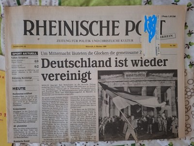RP Rheinische Post 4 10 Oktober  1990  ''Deutschland ist wieder vereinigt  ''