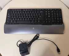 Logitech S520 Wireless Keyboard No Mouse No Battery Cover Tested And Works Black