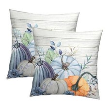 Fall Pumpkin Pillow Covers 18x18 Set 18" x 18" Pack of 2 Fall Pillow Covers-a