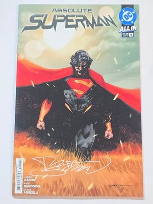 ABSOLUTE SUPERMAN #1 DC 2024 CVR A 1ST PRINT SIGNED BY RAFA SANDOVAL W/COA NM