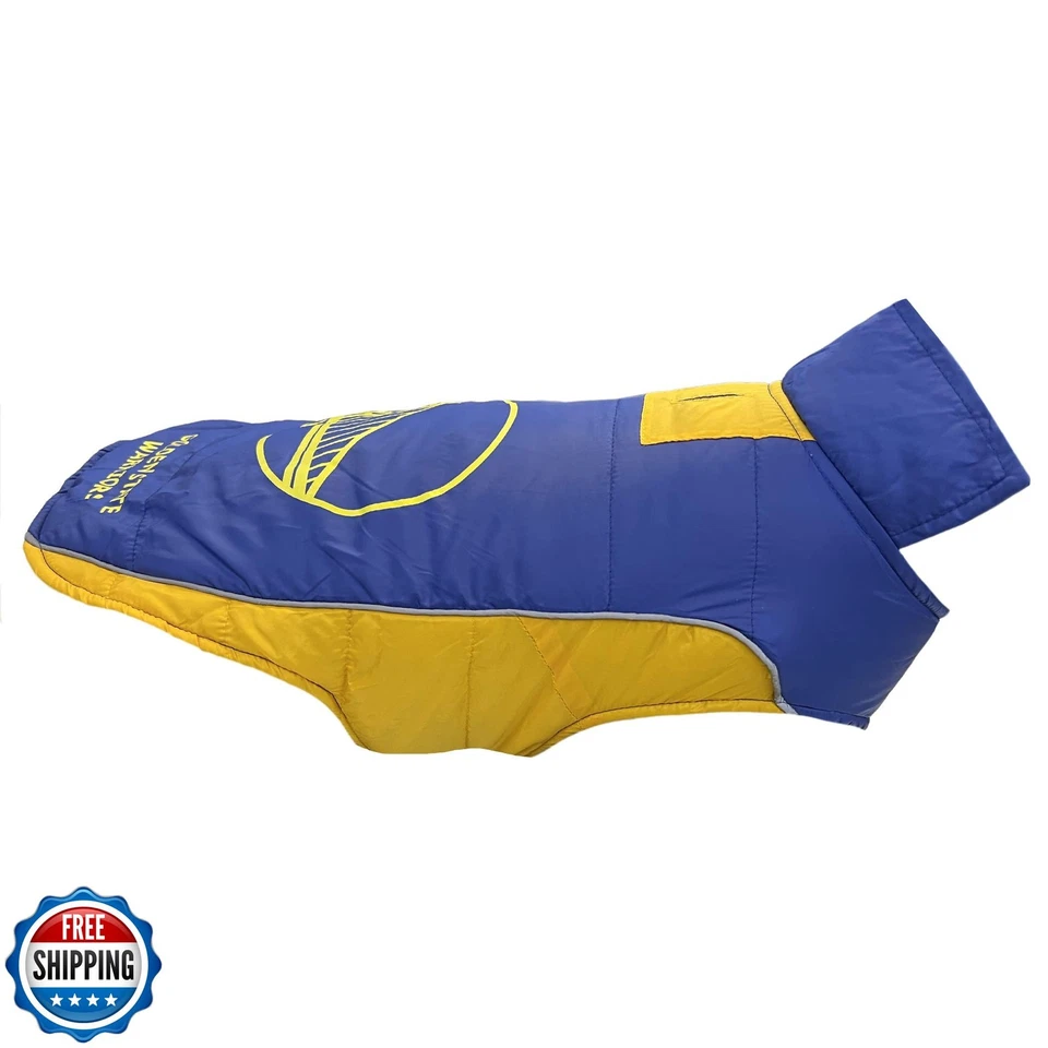 NBA Golden State Warriors Puffer Vest for Dogs and Cats, Size Medium. Warm, C - Image 2 of 4
