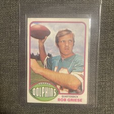 1976 Topps Bob Griese #255 Miami Dolphins