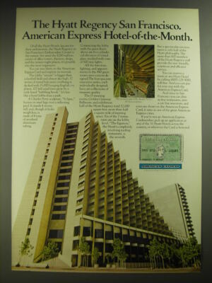 1974 American Express Ad - The Hyatt Regency San Francisco
