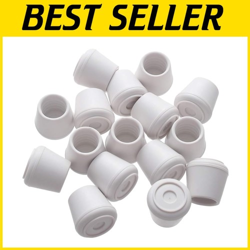 Durable Non-Slip Rubber Chair Leg Caps 1" Inner Diameter - 64 Pack for Hardwood