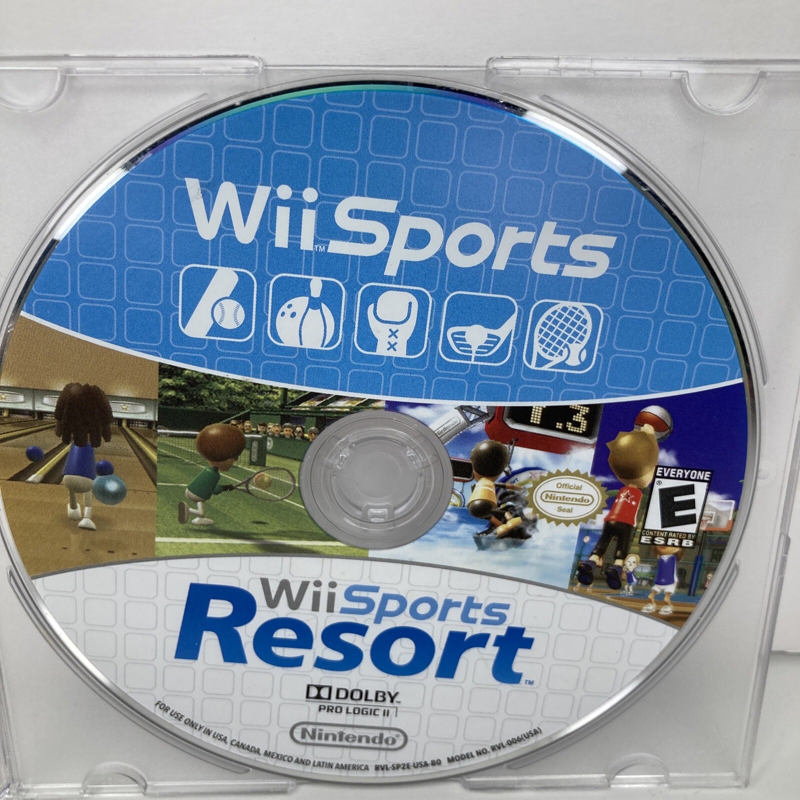 Wii Sports / Wii Sports Resort Combo 2 in 1 (Nintendo Wii, 2009) Disc