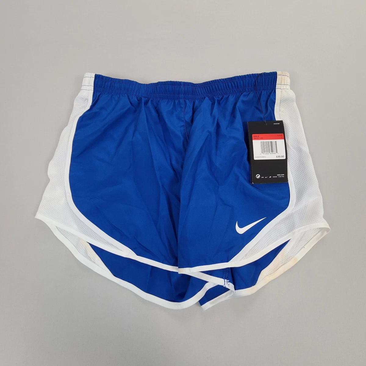 Nike Shorts Girls Large Blue Tempo Running Dri-Fit Training Youth Big Kids