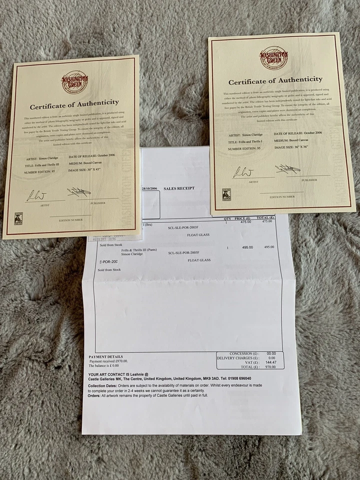 Simon Claridge Limited Edition Print "Frills and Thrills  III" numbered 21 of 95 - Image 3 of 3