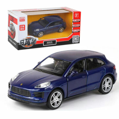 1:36 Porsche Macan SUV Model Car Alloy Diecast Toy Vehicle Collection Gift Blue