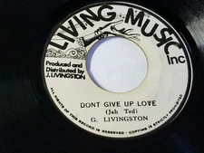 Rare G.LIVINGSTON - DON'T GIVE UP /REGGAE 45"  LIVING MUS