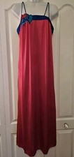 Vintage JC Penney Dark Pink Nightgown Embroidered Excellent Condition Small 34