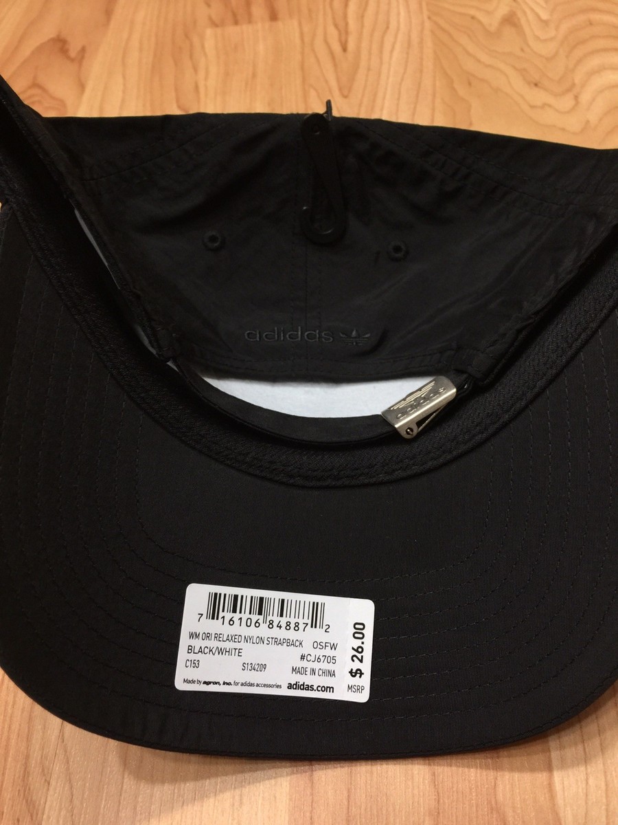 New Womens Adidas Originals Relaxed Nylon Black/White  display picture 3