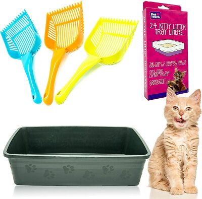 Kitty Cat Essentials KATZENKLO mit Katzenschale Einlage und Katzentoilette Produktbündel