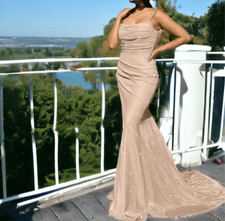 NWT Sparkly Glitter Gown  Nude/Rose Gold  Approx. Size 8
