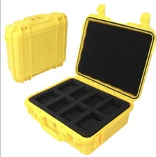 Eight 8 Watch Storage Watch Case ShockProof Water Proof Travel Protection Yellow
