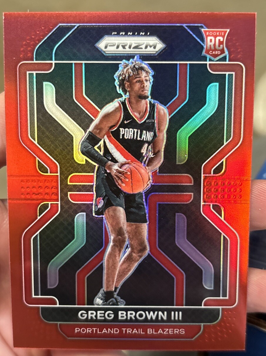 2021-22 Panini Prizm Red Prizm /299 Greg Brown III #291 Rookie RC