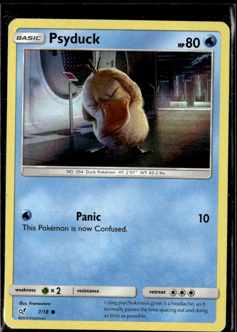 Pokemon Psyduck 7/18 Detective Pikachu Holo