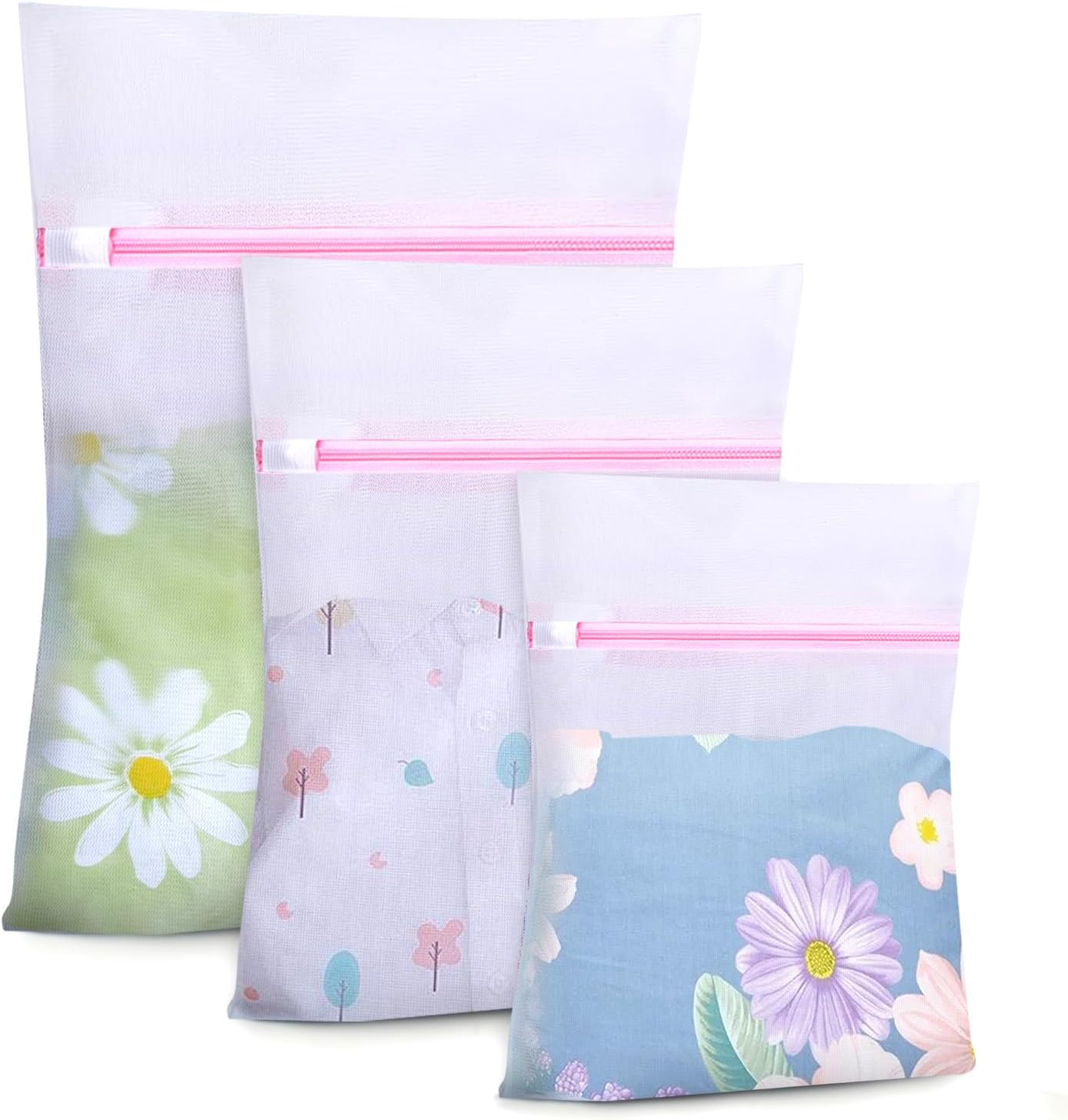 Vivinin 6 PCS Mesh Laundry Bags for Delicates, 3 Size Laundry Bag with Premium Z