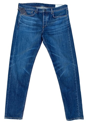 rag & bone $250 Dark Classic Straight Leg Blue Jeans Cotton