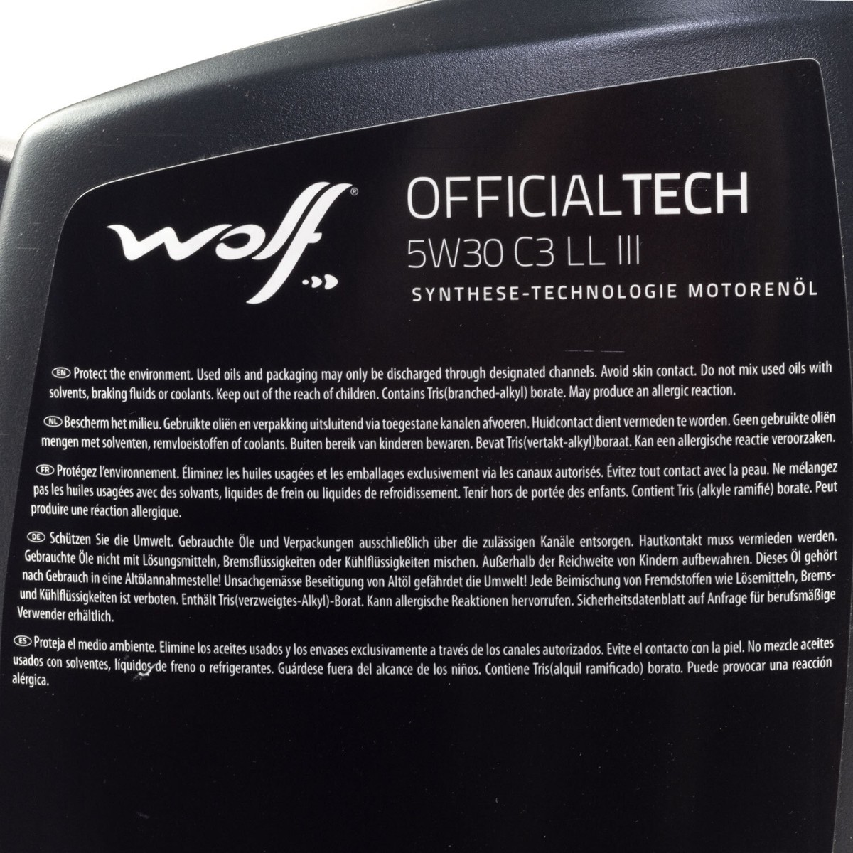 Motoröl WOLF OFFICIALTECH C3 LL III 65644 SAE 5W30 3 X 5 Liter für