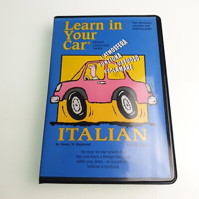 Learn in Your Car Italian Level Two 1991 2x Cassettes Set