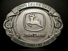 2007 John Deere Days Dealership Belt Buckle 2000 Deer Trademark Logo Nothing Run