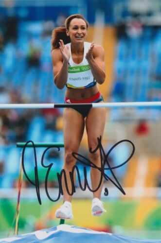 Jessica Ennis-Hill autografo foto firmato a mano 6x4 olimpiche - Foto 1 di 1